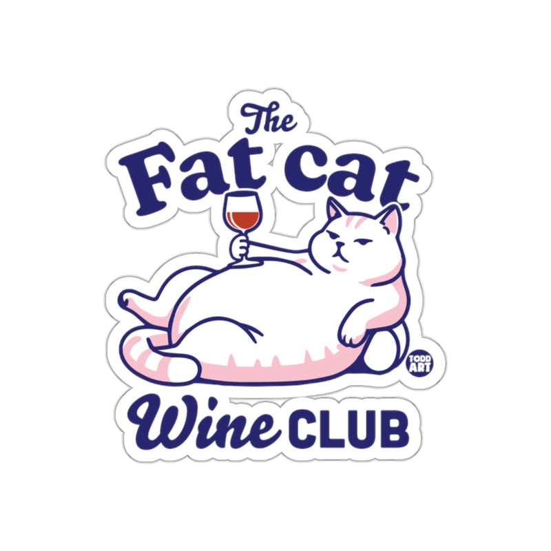 Load image into Gallery viewer, The Fat Cat Wine Club funny sticker product

