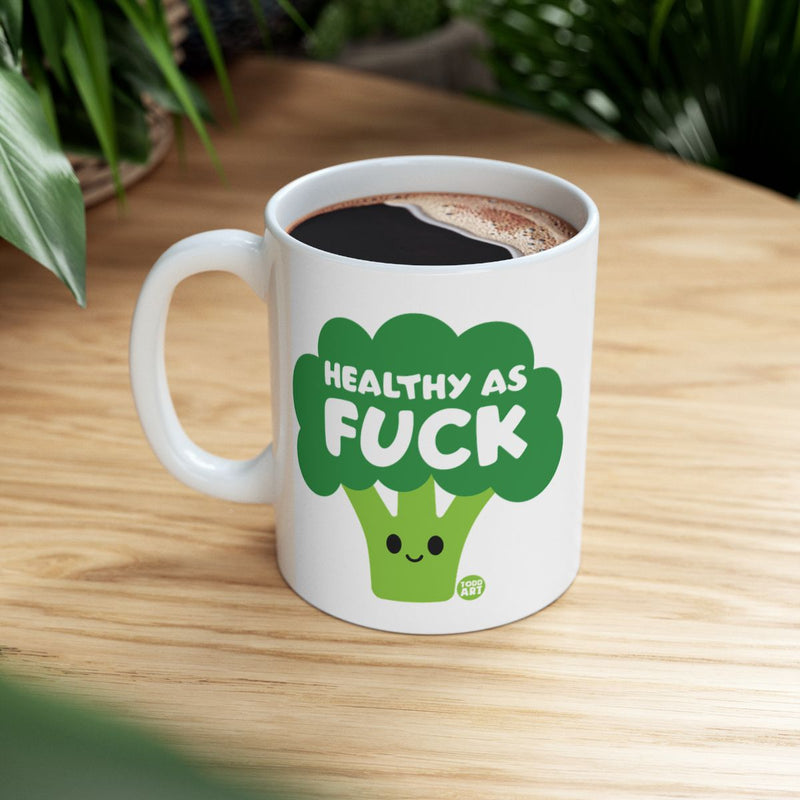 Load image into Gallery viewer, Healthy as Fuck Broccoli Funny Coffee Mug
