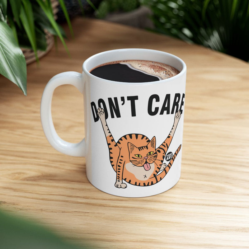 Load image into Gallery viewer, Funny Cat 'Don't Care' Design Mug for Coffee Lovers
