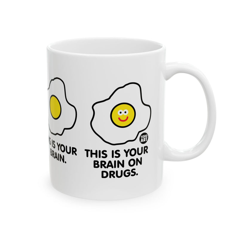 Load image into Gallery viewer, Brain on Drugs Coffee Mug, Brain on Drugs Eggs Mug
