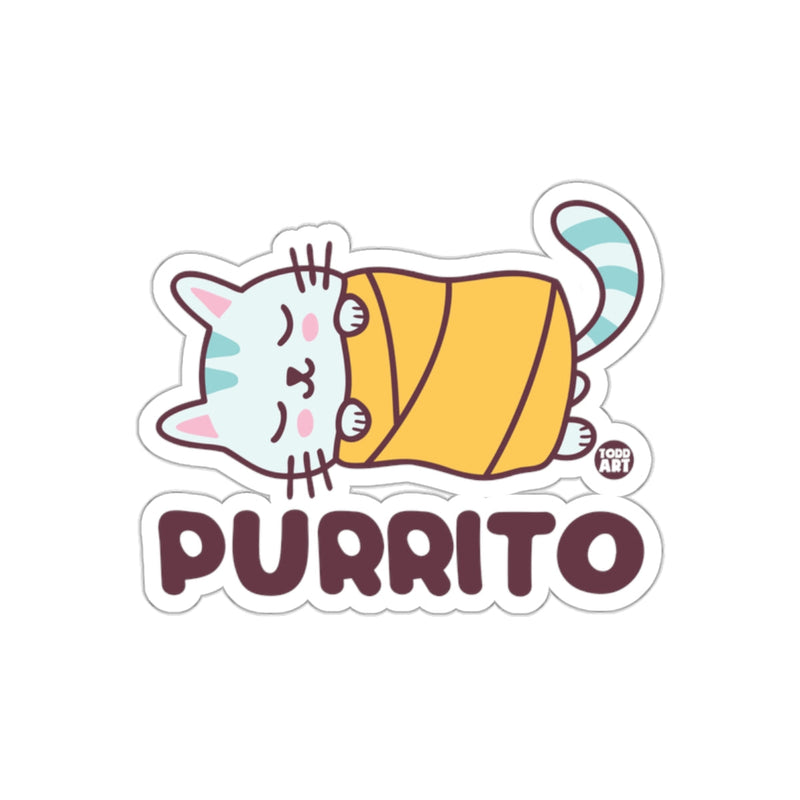 Load image into Gallery viewer, Cute Purrito Cat Wrapped in Burrito Sticker
