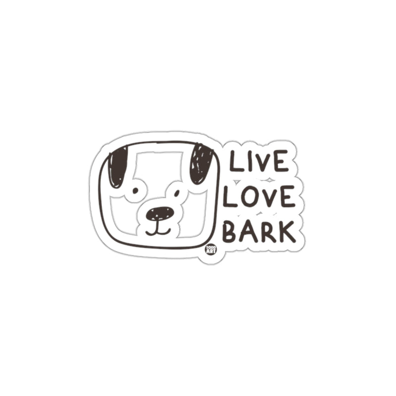 Load image into Gallery viewer, Live Love Bark Cute Dog Illustration Sticker
