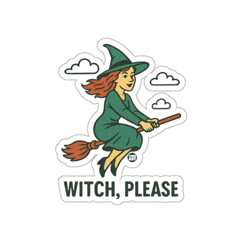 Load image into Gallery viewer, Witch Please Cartoon Witch Sticker Decal
