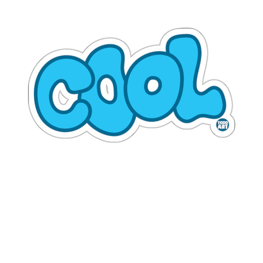 Blue bubble cool word Todd Art lettering 