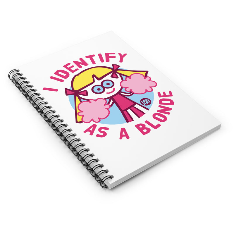 Load image into Gallery viewer, Identify As Blonde Notebook Spiral Notebook - Ruled Line
