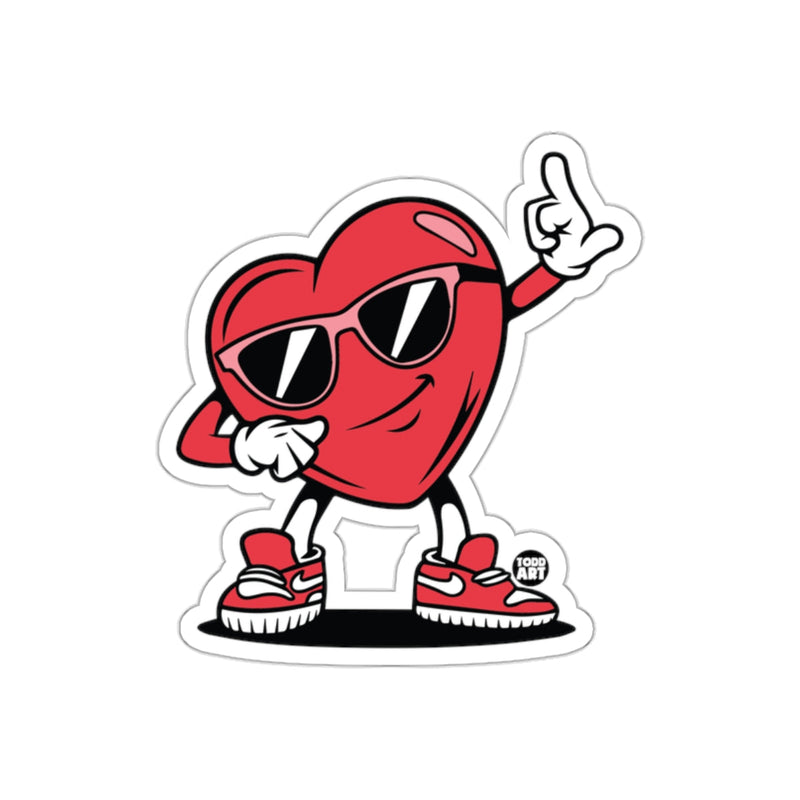 Load image into Gallery viewer, Cool Red Heart with Sunglasses Graphic Sticker
