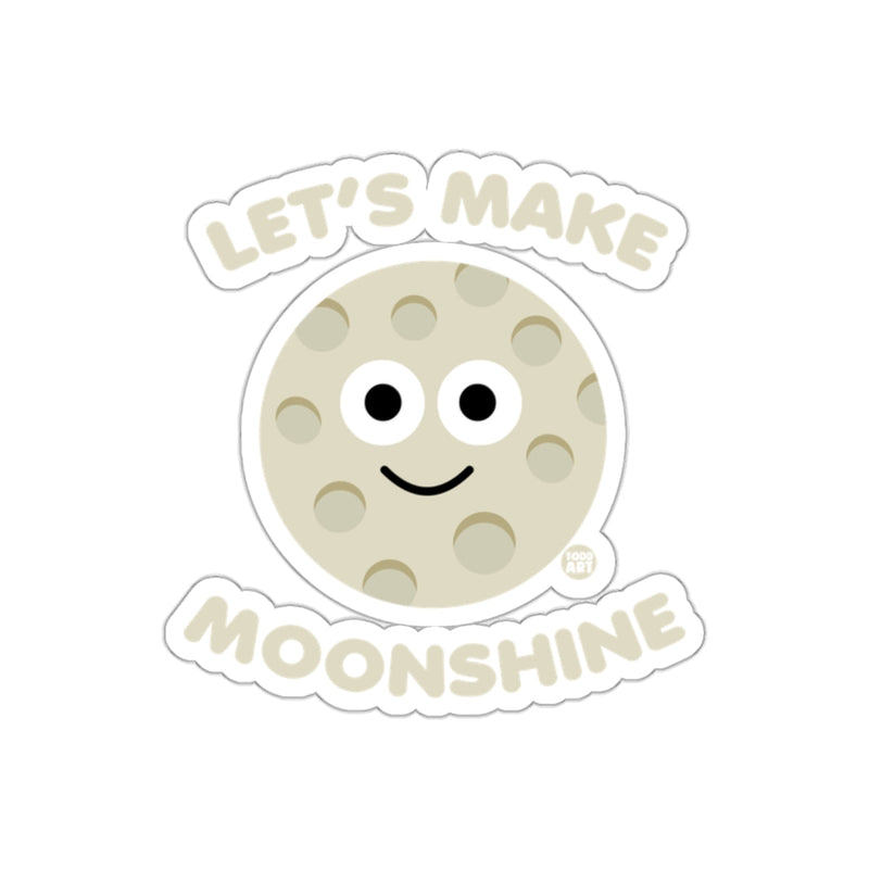 Load image into Gallery viewer, Let's Make Moonshine Smiling Moon Sticker
