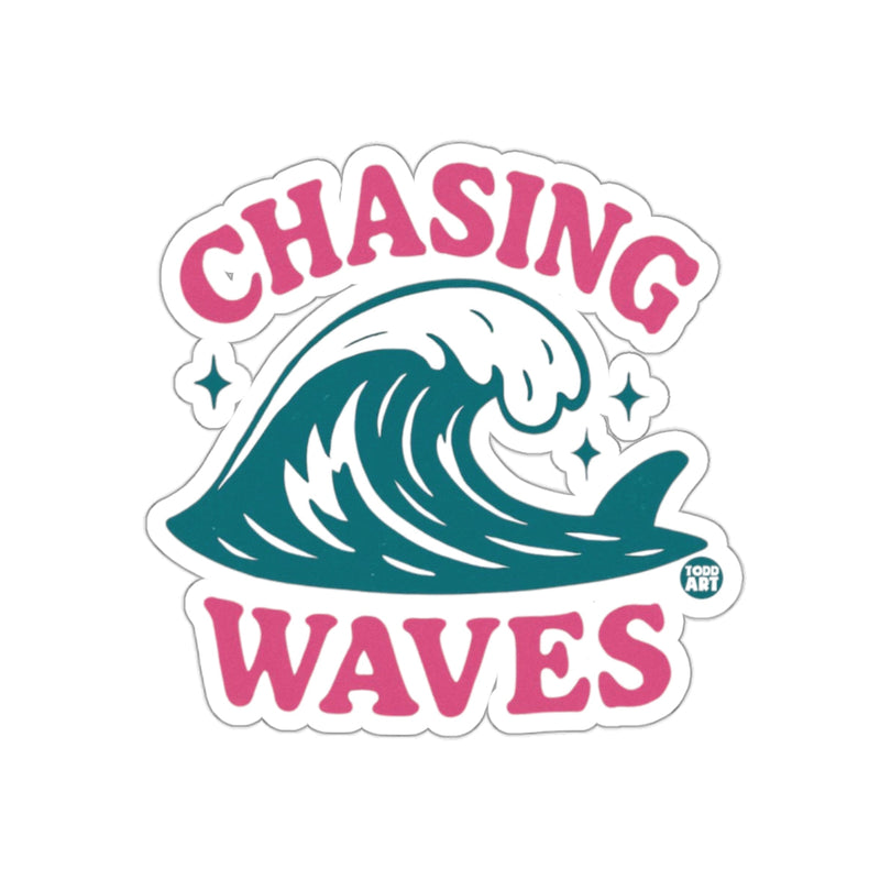Load image into Gallery viewer, Chasing Waves Graphic Sticker for Surfing Enthusiasts
