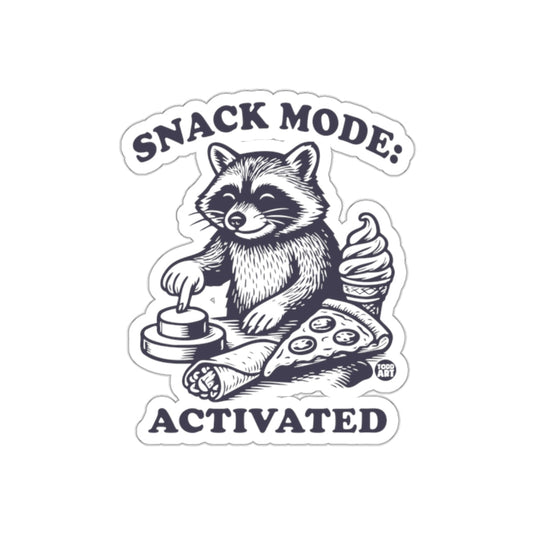 Snack Mode Activated With Raccoon Illustration sticker