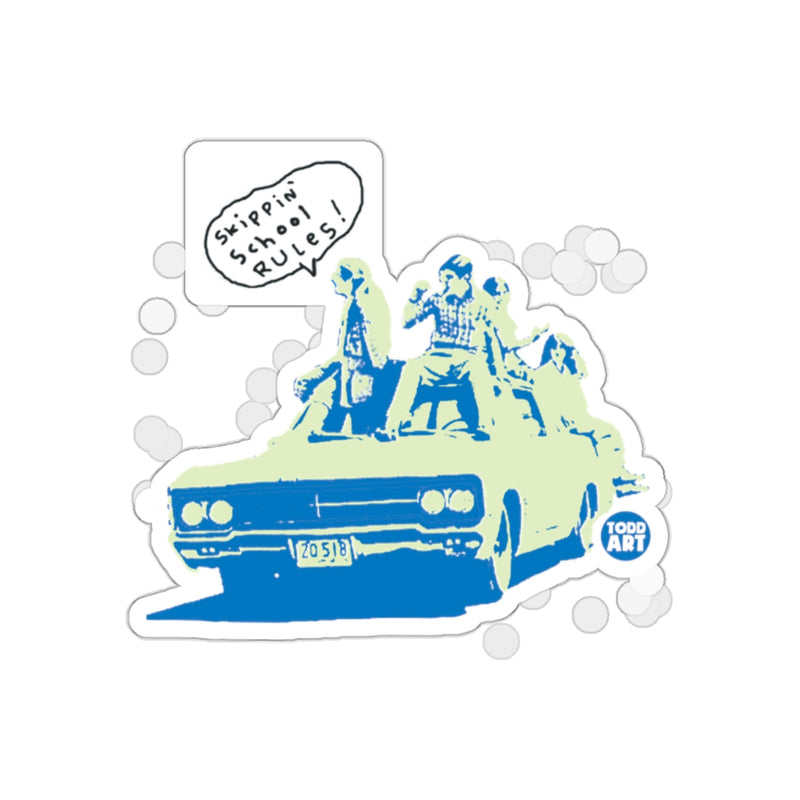 Load image into Gallery viewer, Skippin' School Rules Car Sticker Todd Art Design
