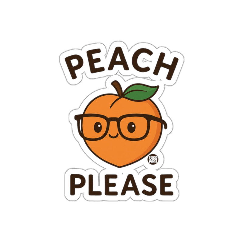 Load image into Gallery viewer, Cute Peach Please Funny Design Glasses Sticker
