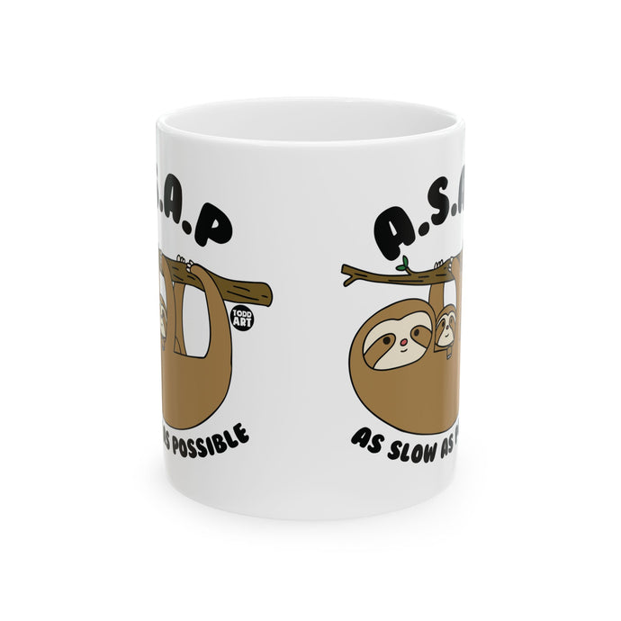 ASAP Sloth Mug, Funny Sloth Mug, As Slow As Possible Mug, Sloth Lover Gift