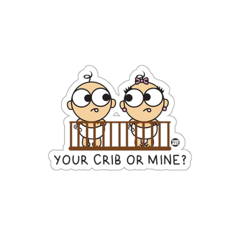 Load image into Gallery viewer, Your Crib Or Mine Cartoon Sticker for Kids Decor
