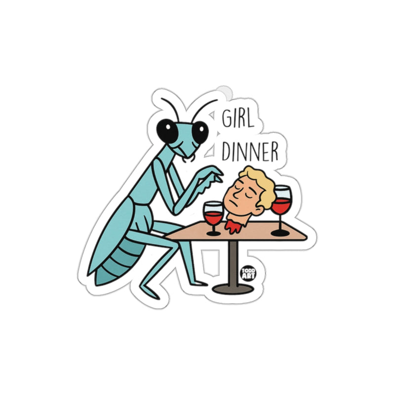 Load image into Gallery viewer, Girl Dinner Praying Mantis Sticker Unique Design
