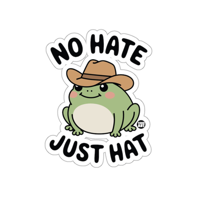 Load image into Gallery viewer, Cute Frog No Hate Just Hat Sticker Decal for Laptops
