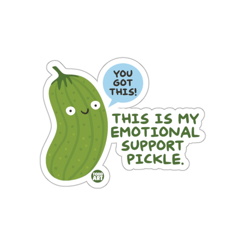 Load image into Gallery viewer, Emotional Support Pickle With Positive Message sticker
