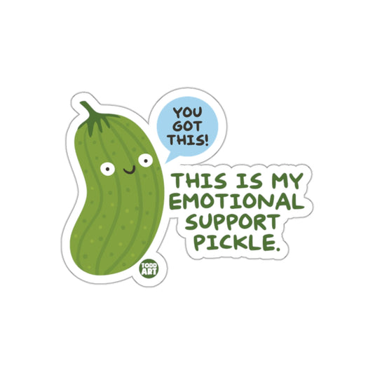 Emotional Support Pickle With Positive Message sticker