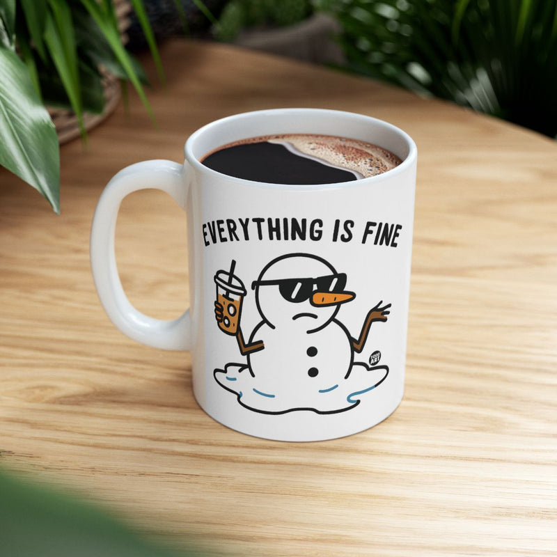 Load image into Gallery viewer, Everything Is Fine Snowman Coffee Mug
