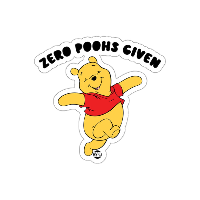 Load image into Gallery viewer, Zero Poohs Given Funny Bear Graphic Art Design sticker
