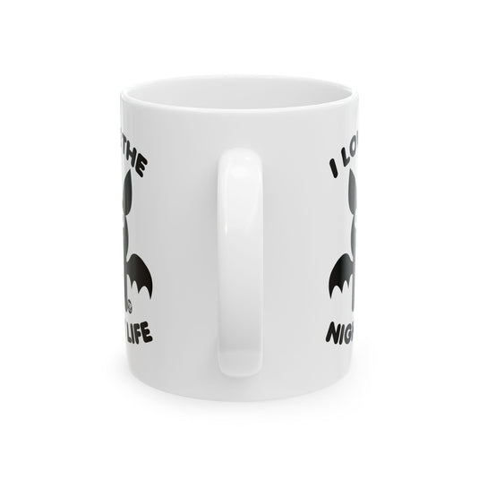 I Love Night Life Bat Mug