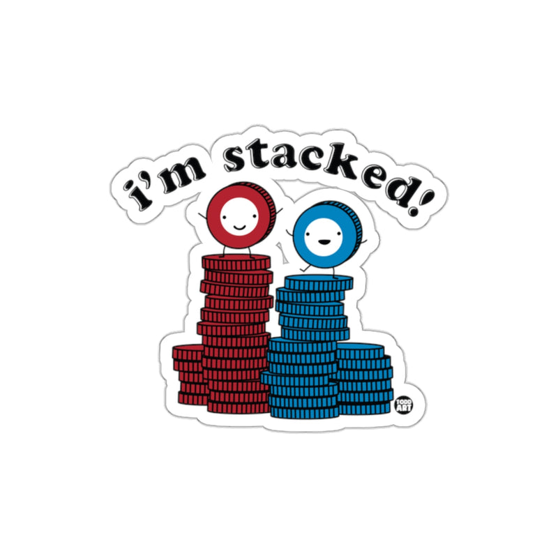 Load image into Gallery viewer, I'm Stacked Cute Smiley Face Cartoon Sticker
