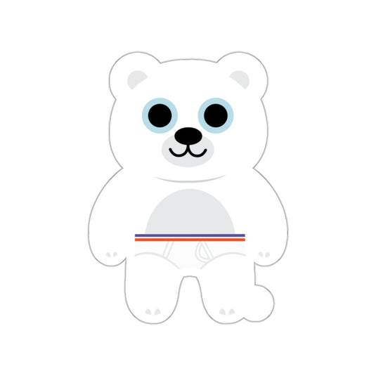 Cute White Bear with Blue Eyes Kids Toy