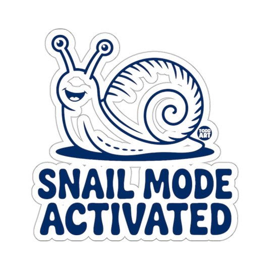 Smiling Snail Mode Activated Cartoon Graphic 