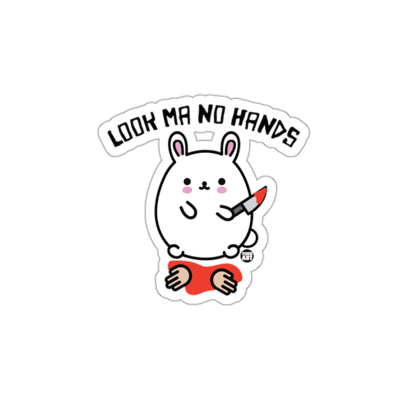 Load image into Gallery viewer, Look Ma No Hands Cute Rabbit Design Sticker
