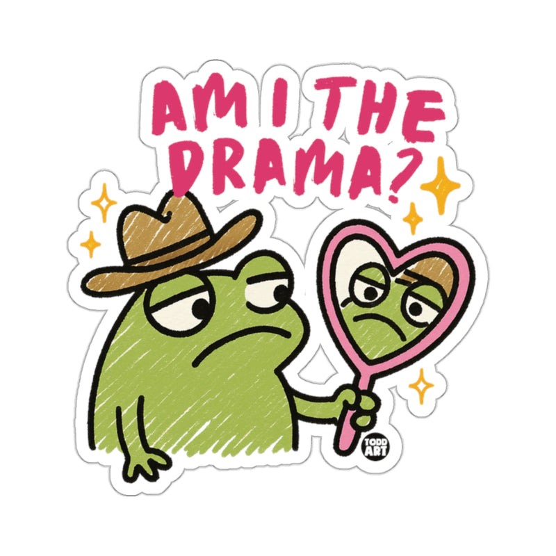 Load image into Gallery viewer, Am I The Drama Question Frog Cowboy Hat Mirror 
