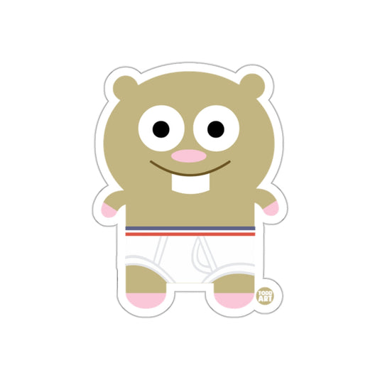 Cute Cartoon Hamster with T-Shirt Sticker Decal