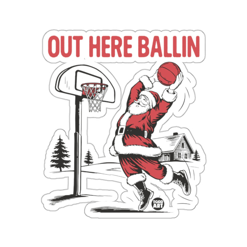 Load image into Gallery viewer, Santa Claus Basketball Dunk Out Here Ballin 
