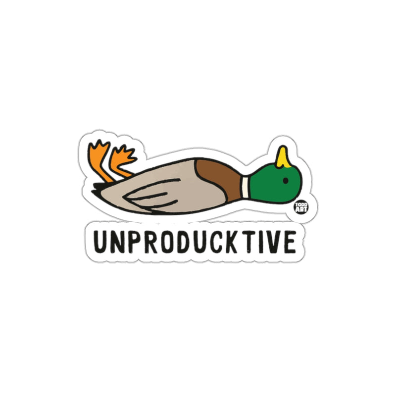 Load image into Gallery viewer, Unproducktive Duck Joke Sticker for Laptops and Notebooks
