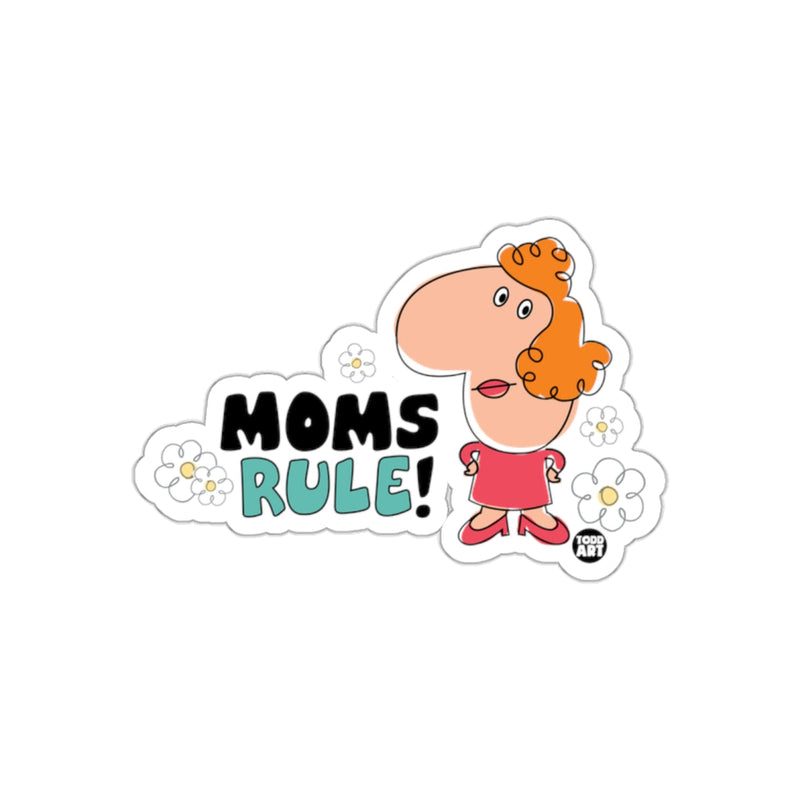Load image into Gallery viewer, Moms Rule Cartoon Character Sticker for Fun Decor
