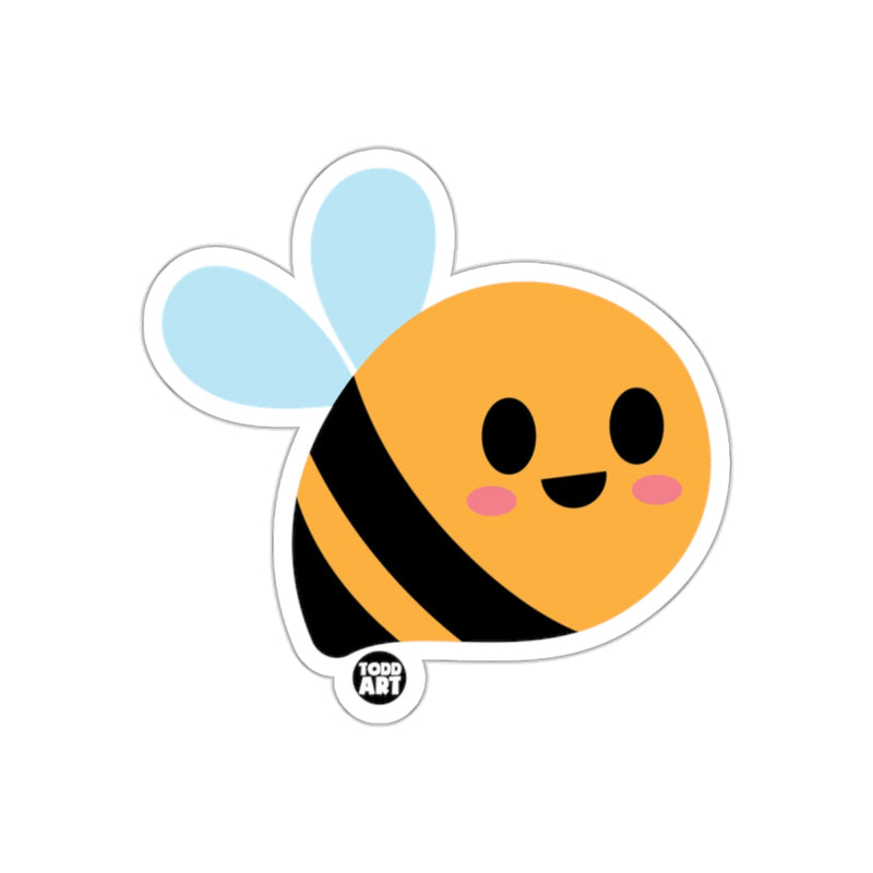 Load image into Gallery viewer, Cute Cartoon Smiling Bee Todd Art Product Sticker

