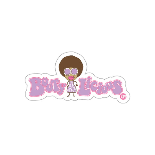 Booty Licious Fun Design with Sunglasses Sticker