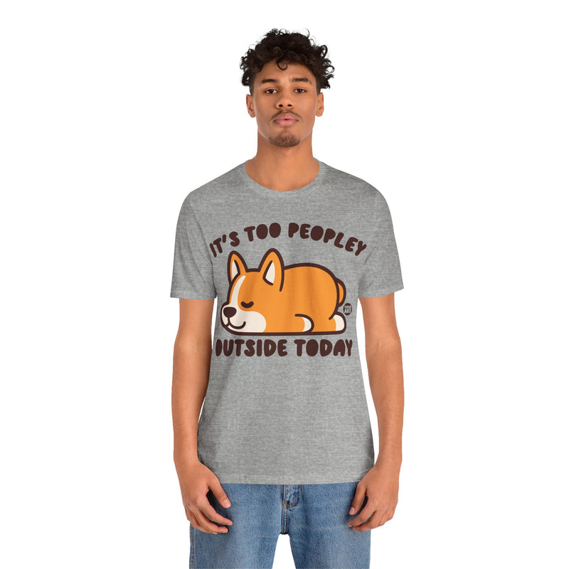 Load image into Gallery viewer, Too Peopley Outside Dog Unisex Jersey Short Sleeve Tee
