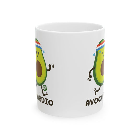 Avocardio Avocado Mug, Funny Avocado Mug, Funny Exercising Avocado Mug