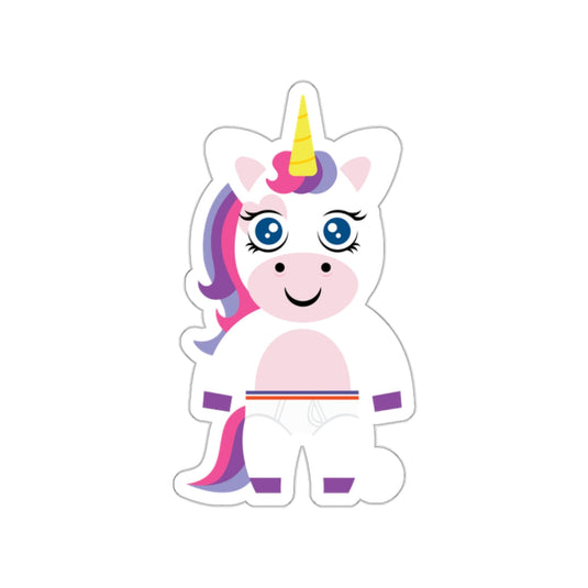 Cute Little Cartoon Unicorn With Big Eyes Sticker