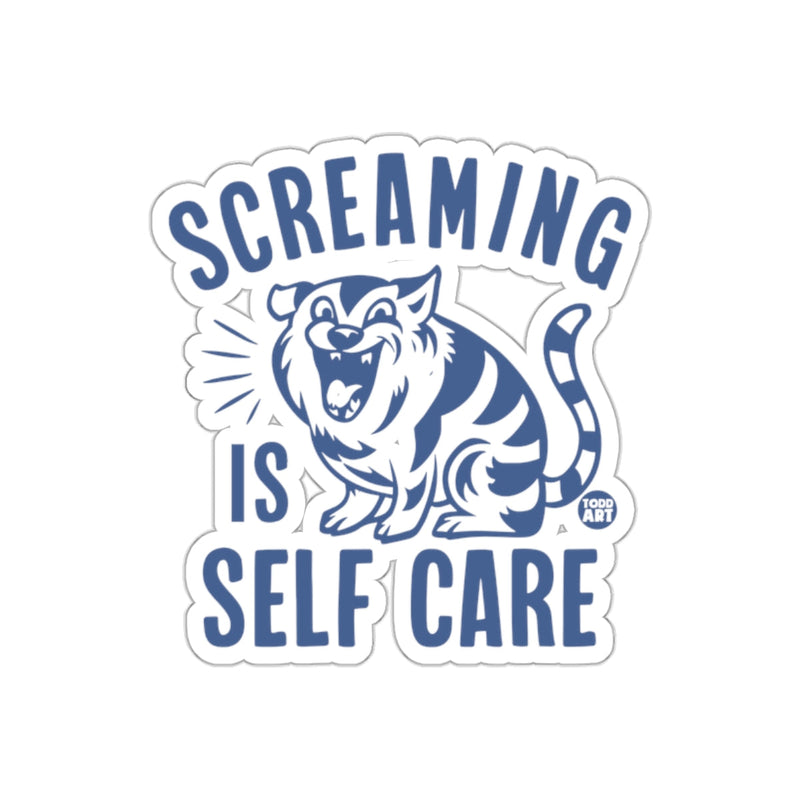 Load image into Gallery viewer, Screaming Is Self Care Todd Art Sticker
