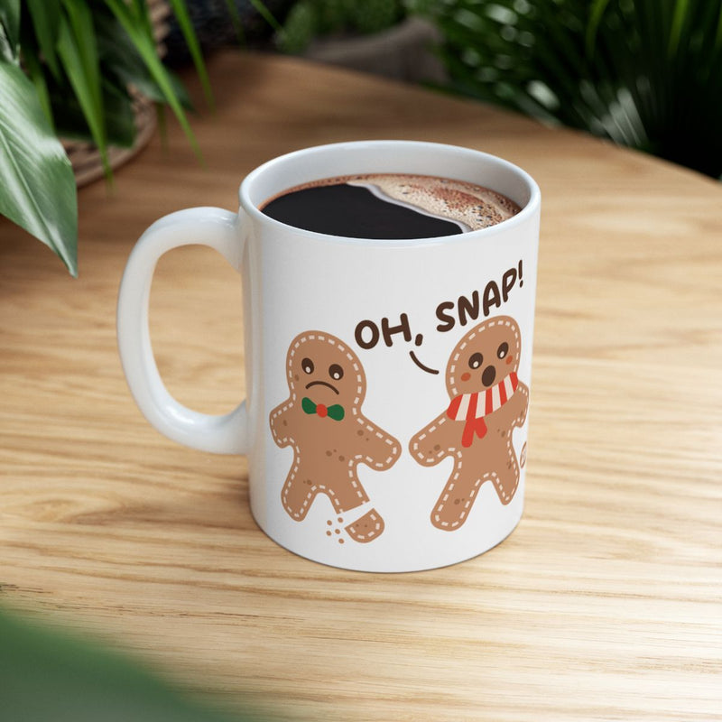 Load image into Gallery viewer, Gingerbread Man Oh Snap Humorous Coffee Mug
