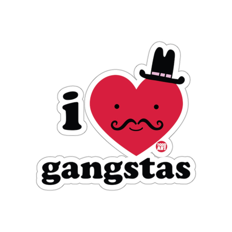 Load image into Gallery viewer, I Love Gangstas Heart with Mustache Artwork Product
