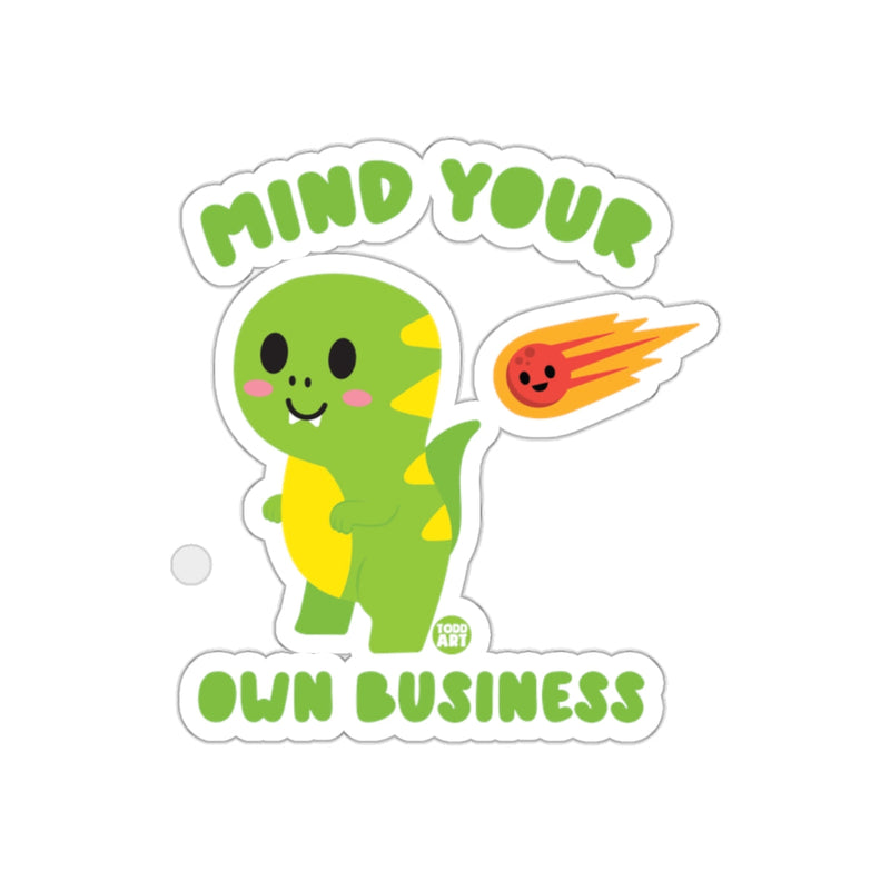 Load image into Gallery viewer, Mind Your Own Business Dinosaur Sticker
