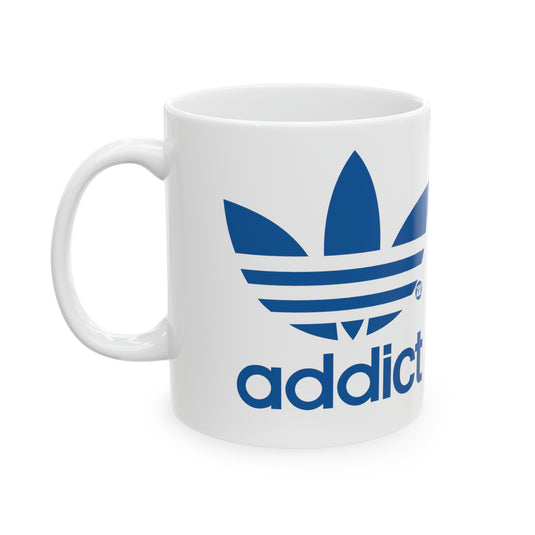 Addict Adidas 11oz White Mug, Funny Adidas Addict Mugs, Adidas Obsession Mugs