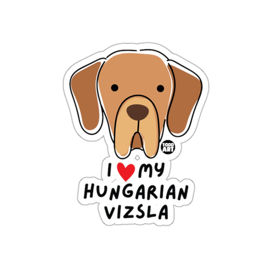 I Love My Hungarian Vizsla Dog Sticker