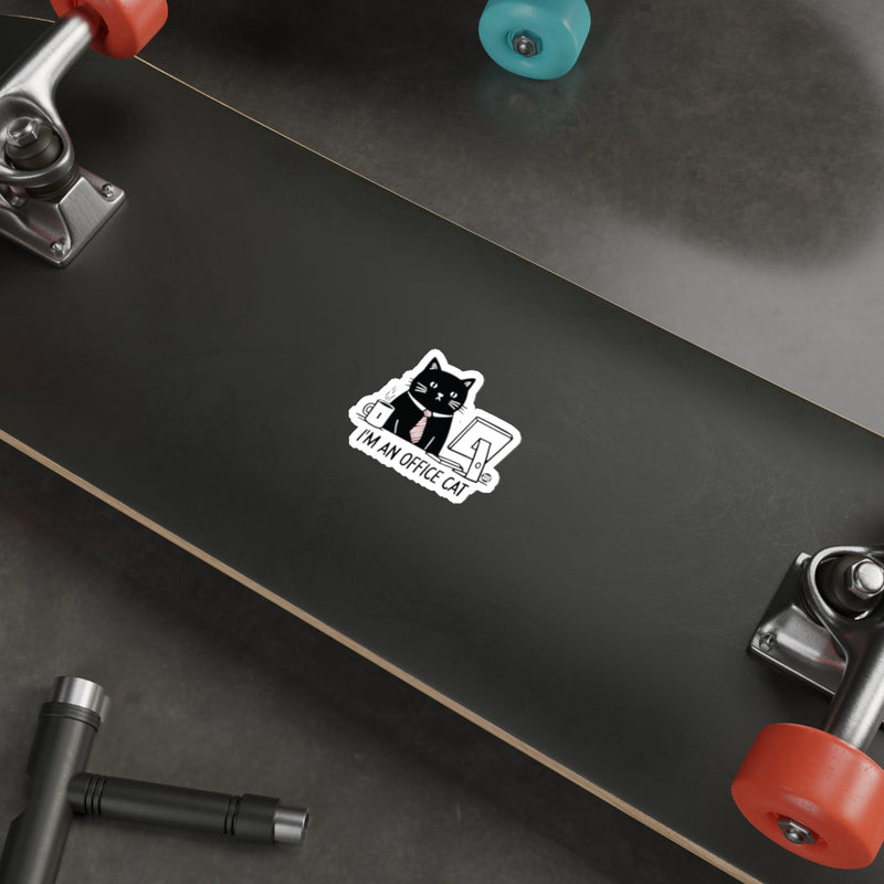 Load image into Gallery viewer, I'm An Office Cat Sticker for Skateboard Enthusiasts
