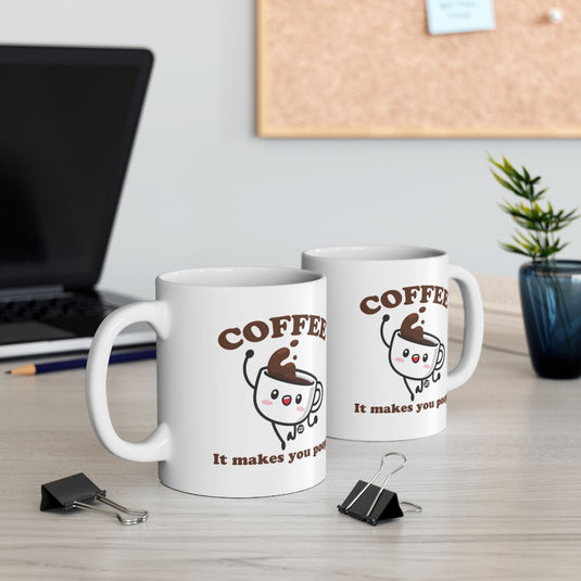 Coffee Mug with Cute Cartoon Design for Coffee Lovers