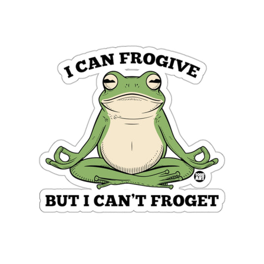I Can Frogive But I Can't Froget Funny Frog Sticker