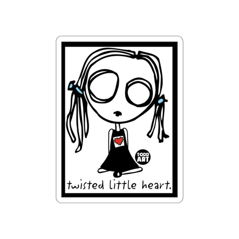 Load image into Gallery viewer, Twisted Little Heart Todd Art Sticker with Girl Drawing
