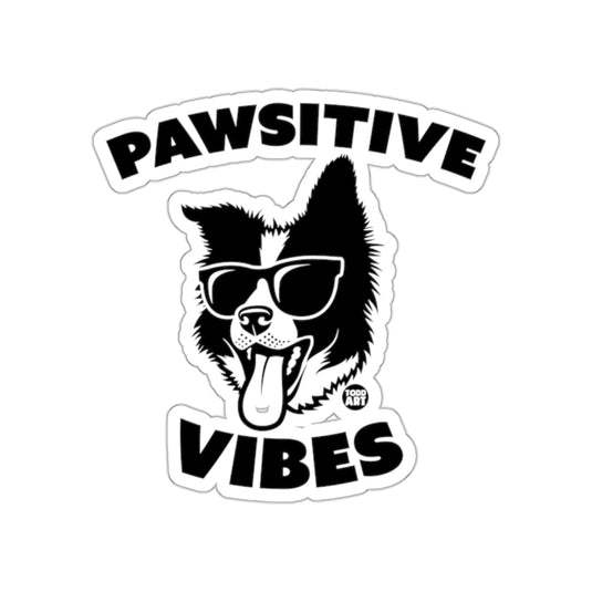 Pawsitive Vibes Dog Wearing Sunglasses Sticker