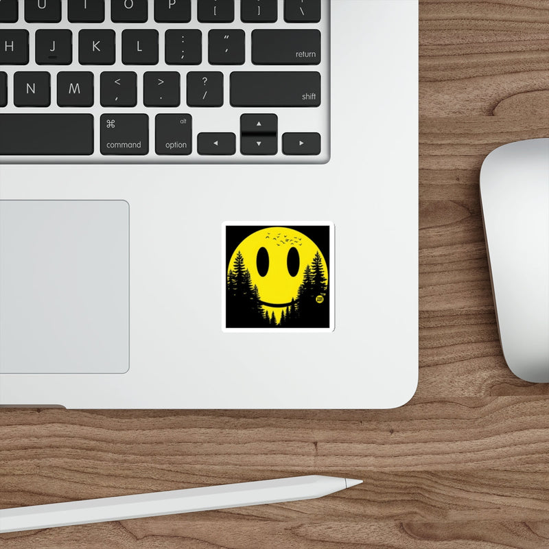 Load image into Gallery viewer, Yellow Smiley Forest Moon Birds Design 
